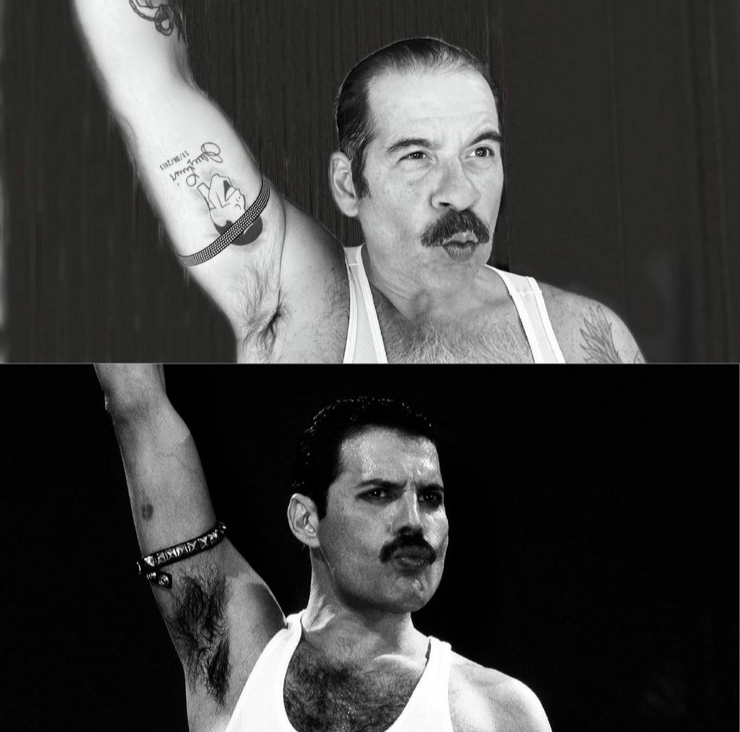 Leandro Hassum imita Freddie Mercury (Foto: reprodução Instagram )