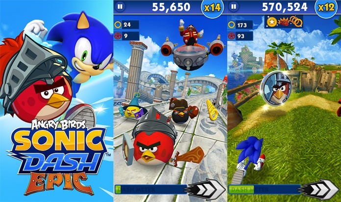 Sonic e Angry Birds se unem em Sonic Dash (Foto: Divulgação)