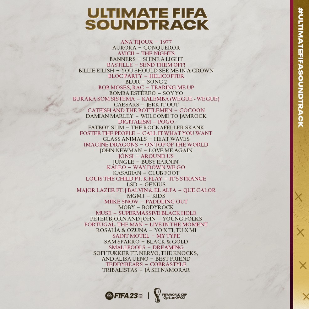 Playlist completa que retornará ao FIFA 23 — Foto: Divulgação