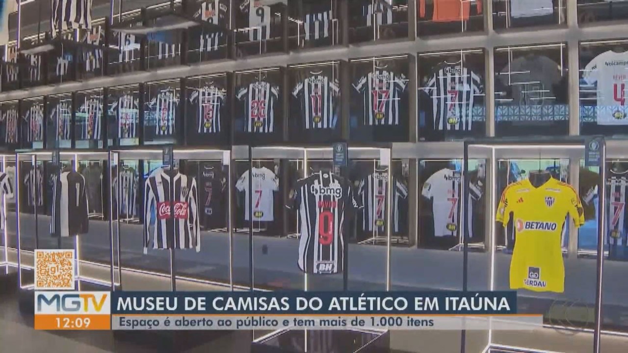 Museu de camisas do Atlético-MG em Itaúna guarda mais de 1 mil itens