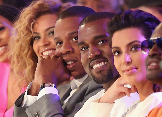 Beyoncé, Jay-Z, Kanye e Kim (Foto: Getty Images)