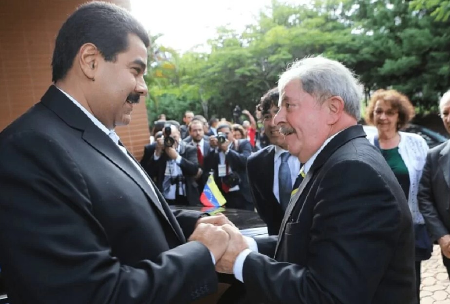 Presidente da Venezuela, Nicolás Maduro, durante encontro com o presidente Luiz Inácio Lula da Silva