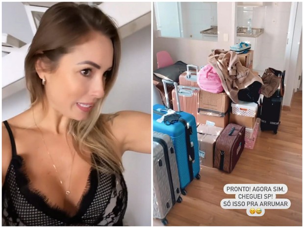 Jessica Mueller mostra malas que precisa organizar após mudança para apartamento duplex em SP (Foto: Reprodução/Instagram)