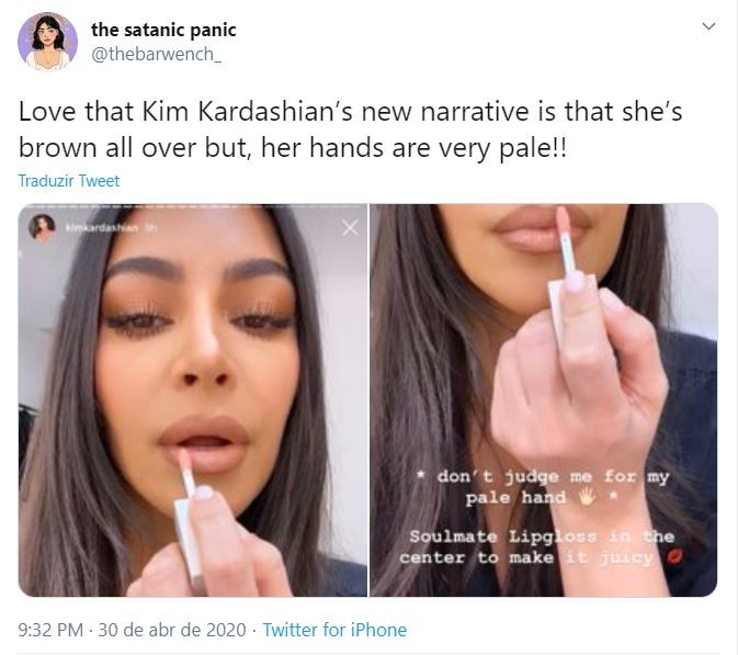Fãs criticam Kim Kardashian por tutorial de maquiagem (Foto: Twitter)