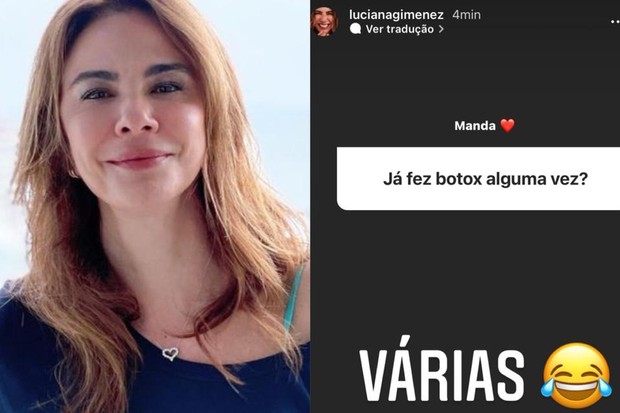 Luciana Gimenez respondendo fã sobre botox (Foto: Reprodução/ Instagram)