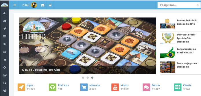 Ludopedia é a rede social para fãs de jogos de tabuleiro (Foto: Reprodução/Felipe Vinha)