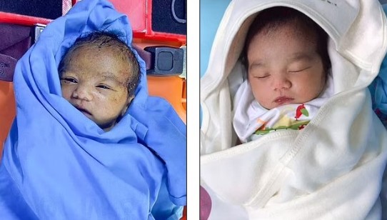 Bebê foi achado em floresta com dois dias de vida (Foto: Reprodução/Twitter/Bangkok Jack News)