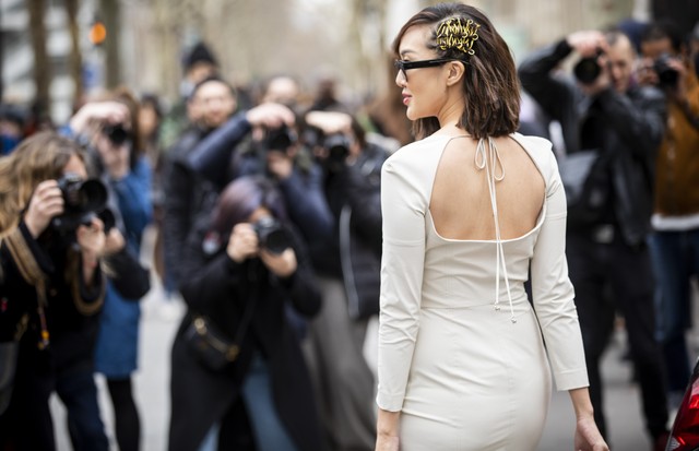Chriselle Lim na semana de moda de Paris (Foto: Getty Images)