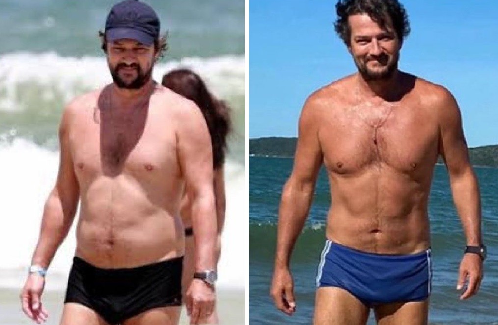 Antes e depois: Marcelo Serrado (Foto: Reprodução/Instagram)