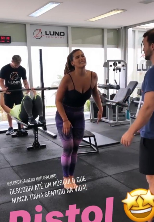 Giulia Costa comemora "progressos" nos treinos (Foto: Reprodução/Instagram)