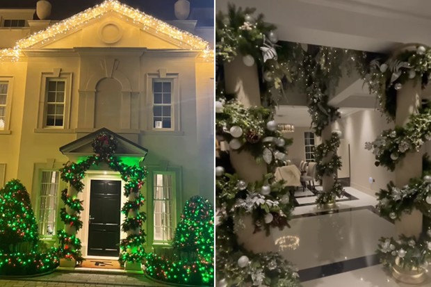 Belle Silva mostra sua mansão com Thiago Silva toda decorada pro Natal (Foto: Reprodução/Instagram)