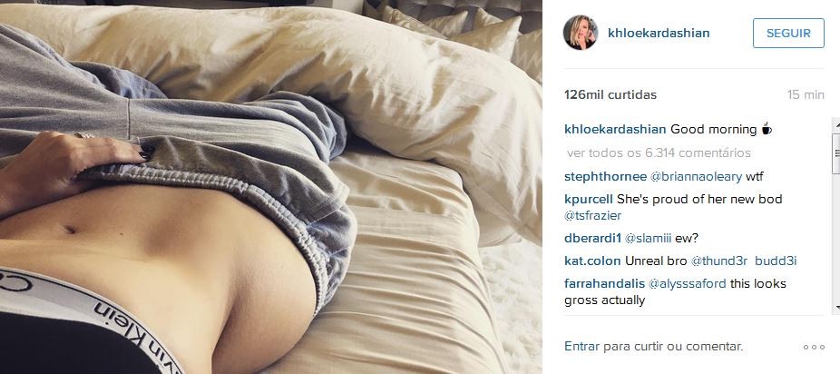 Khloe Kardashian no Instagram (Foto: Reprodução)