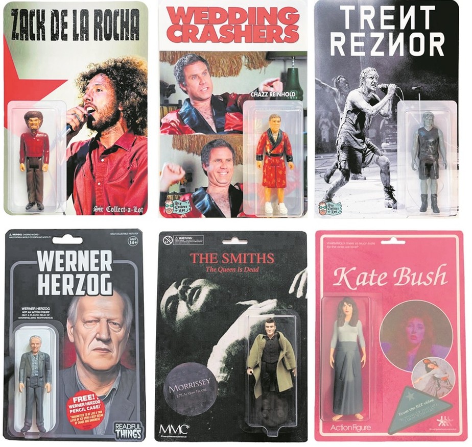 Bonecos artesanais de músicos alternativos diretores cult e