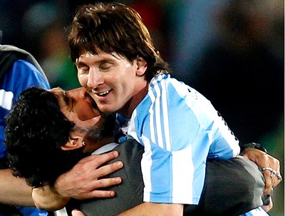 maradona messi argentina nigéria (Foto: Agência Reuters)