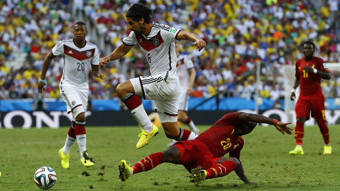 Khedira, Asamoah Alemanha x Gana (Foto: Reuters) Khedira, Asamoah Alemanha x Gana (Foto: Reuters)