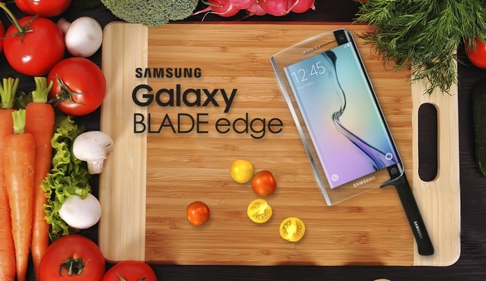 Galaxy BLADE edge, faca de mentira anunciada no 1? de abril (Foto: Reprodu??o/Samsung Tomorrow)