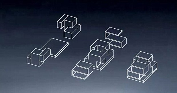 A montagem do lar foi inspirada no jogo Tetris (Foto: Reprodução)