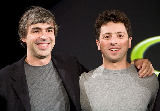Larry Page e Sergey Brin, cofundadores do Google (Foto: James Leynse/Corbis via Getty Images)