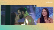Deniziane assiste  cena com Matteus no edredom e fala sobre futuro do romance com brother