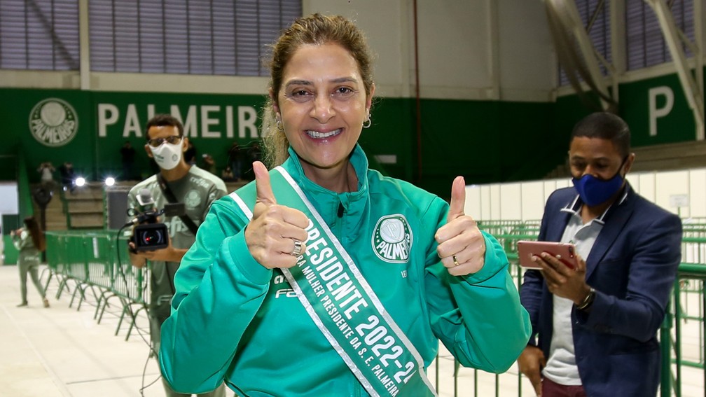 Leila Pereira foi eleita presidente do Palmeiras — Foto: Fabio Menotti / Ag. Palmeiras