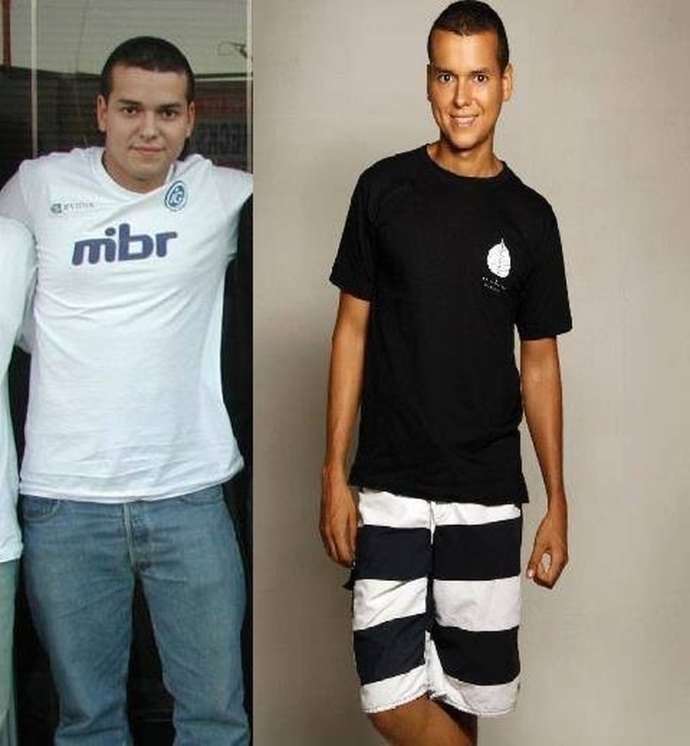Eduardo Corassa antes, quando ainda estava 25 Kg acima do peso ideal (Foto: Arquivo Pessoal)