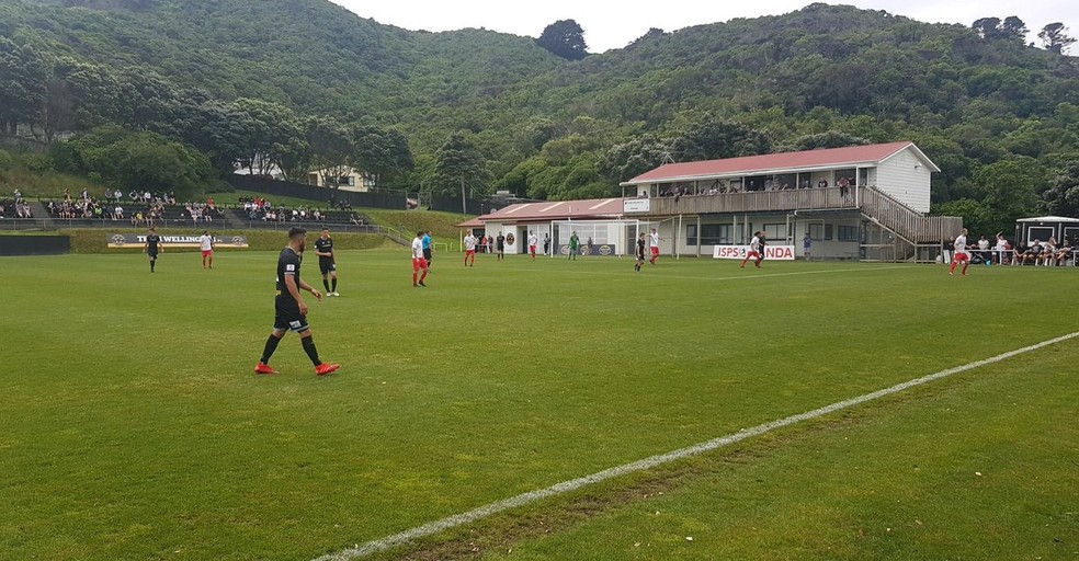 Team Wellington, em campo modesto na Nova Zelândia — Foto: Reprodução / Instagram