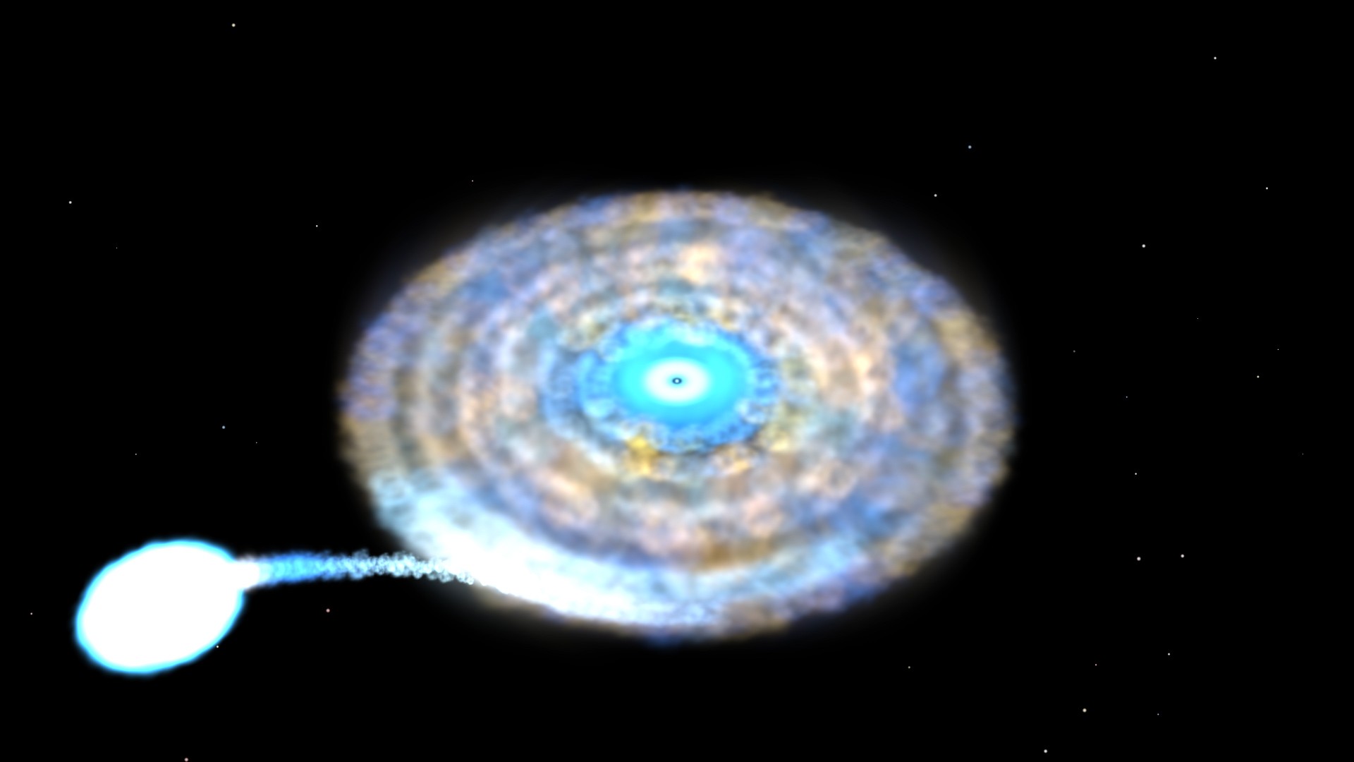 Concepção artística do sistema J17062 (Foto: NASA)