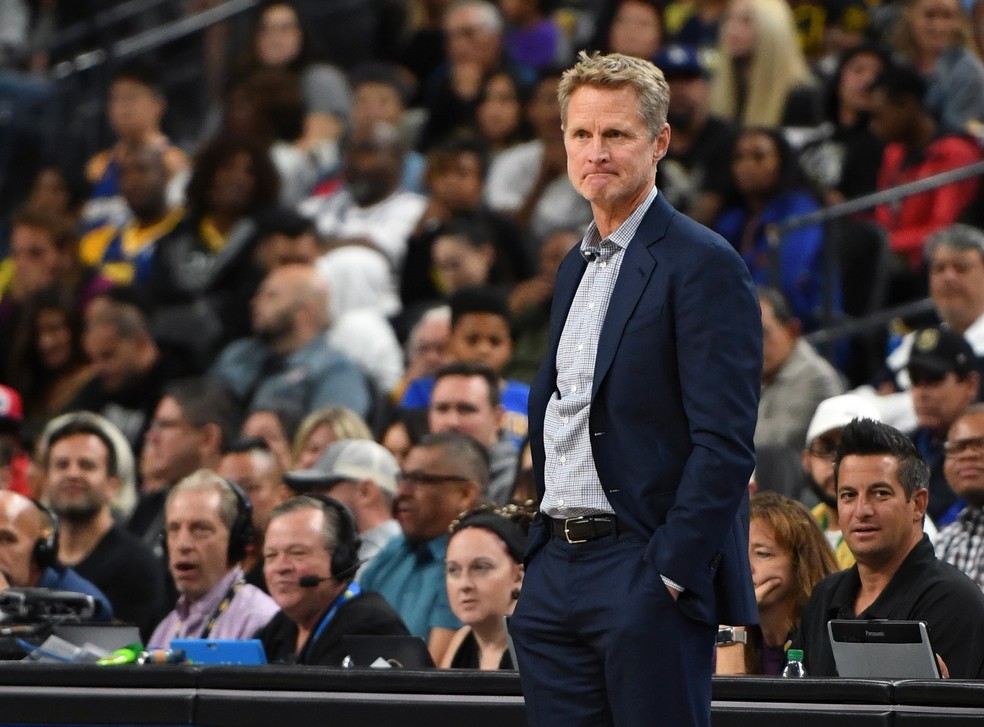 Steve Kerr, técnico dos Warriors — Foto: Ethan Miller/Getty Images
