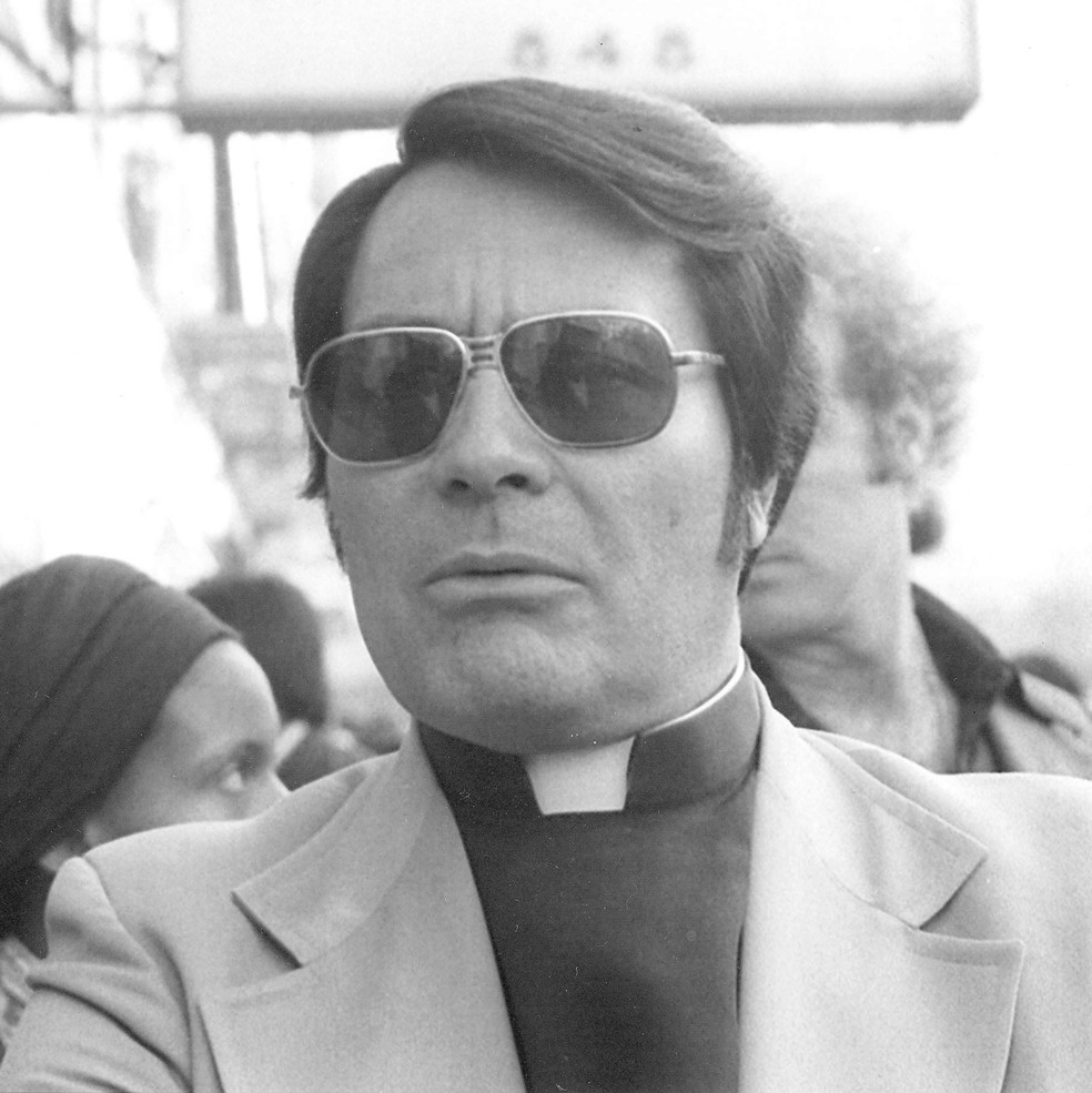 Jim Jones em 1977 — Foto: By Nancy Wong - Own work, CC