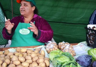 Gisele Dias, produtora de orgânicos da região de Cotia  (Foto: Marina Salles/ Ed. Globo)