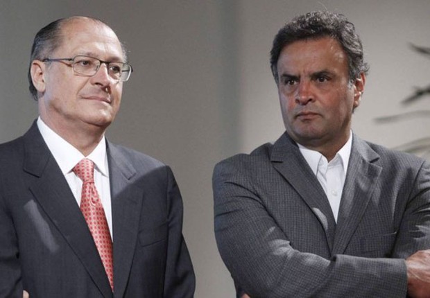 O governador de São Paulo, Geraldo Alckmin, e o líder do PSDB, Aécio Neves (Foto: Marcos Alves/Agência O Globo)