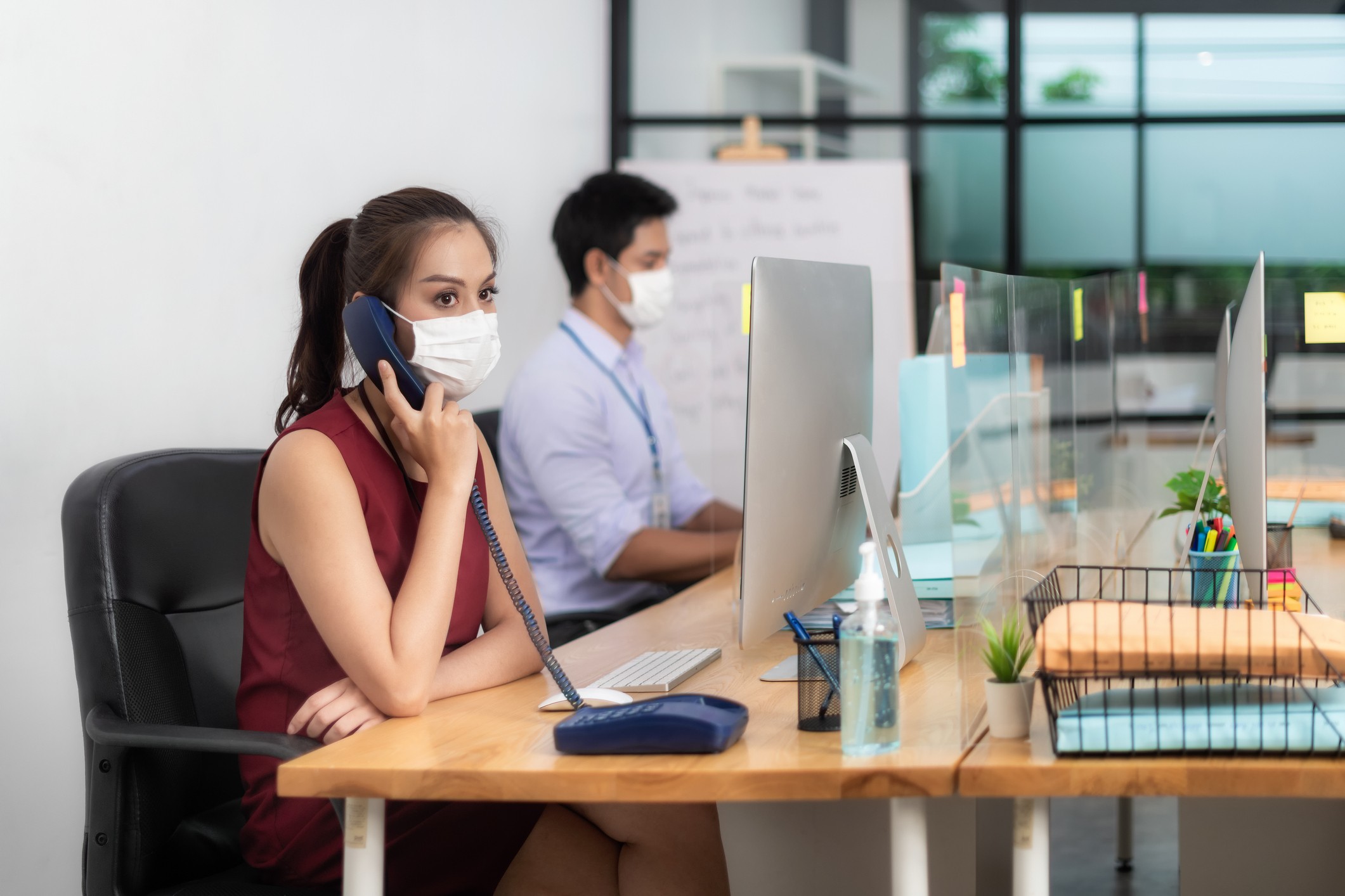 trabalho, escritório, máscara, coronavírus (Foto: Getty Images)