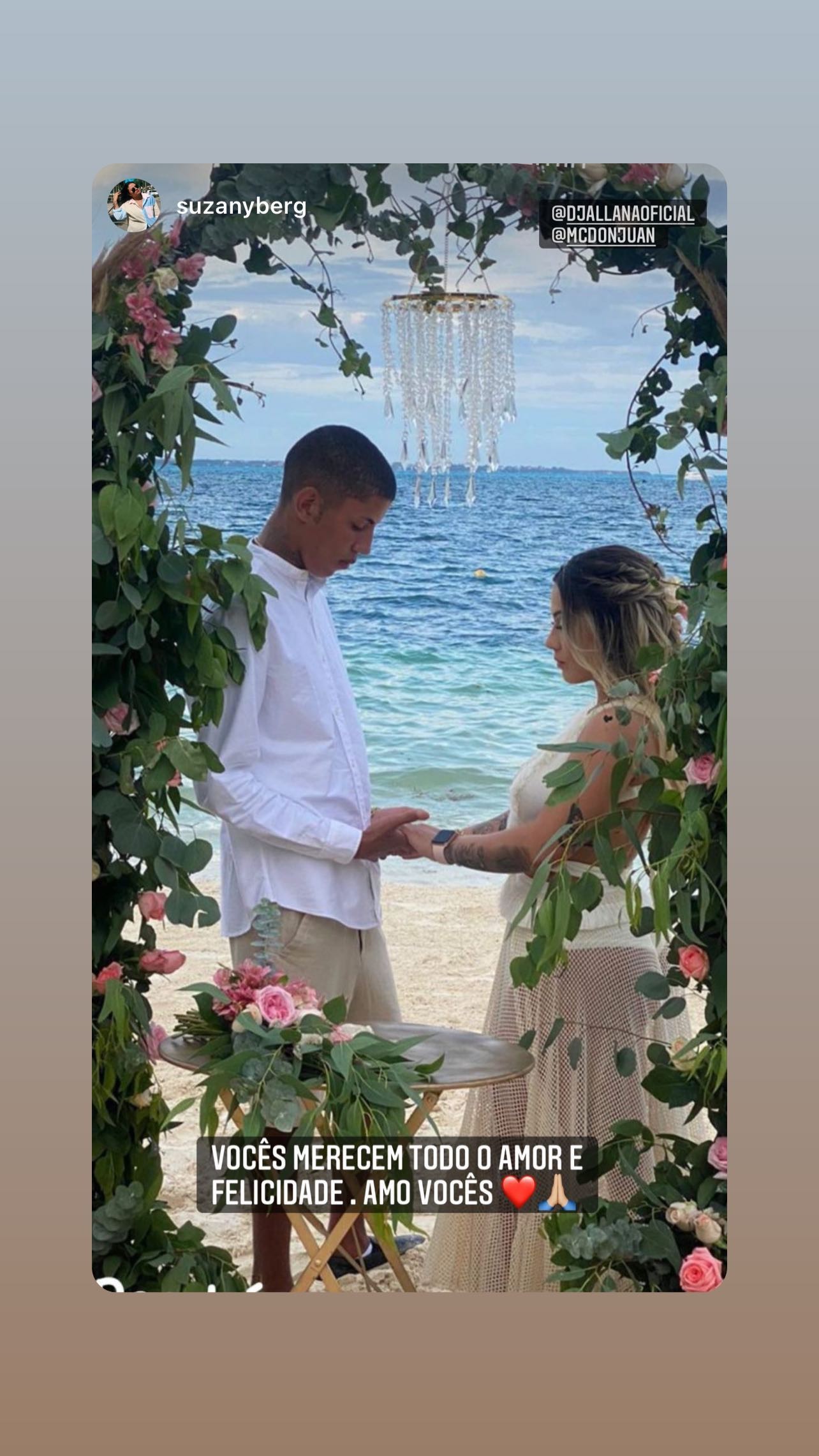 MC Don Juan e DJ Allana se casam em Cancún (Foto: Reprodução/Instagram)