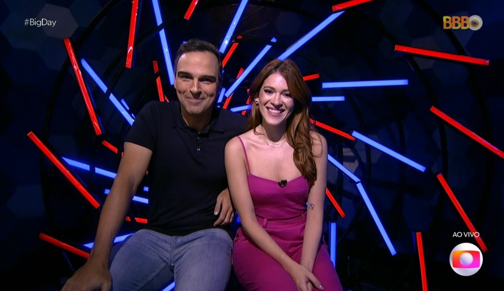 Tadeu e Ana Clara falaram direto do confessionário do BBB 23 — Foto: Globo 
