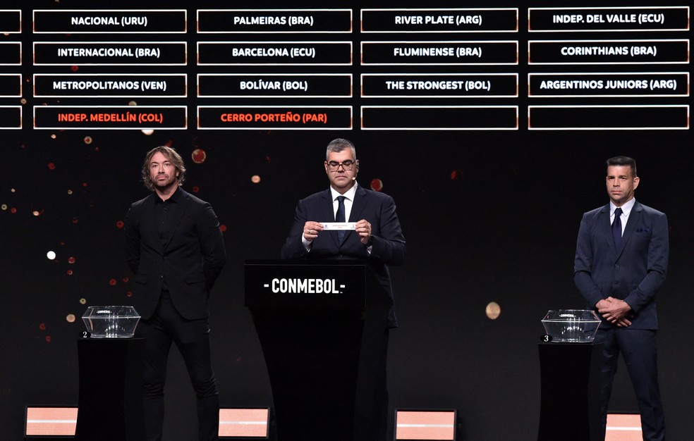 Sorteio Libertadores &mdash; Foto: Christian Alvarenga/Getty Images