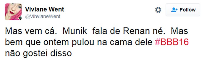 Viviane critica Munik no jogo (Foto: TV Globo)