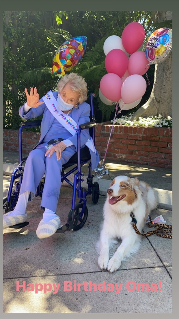 Anne Buydens no seu aniversário de 101 anos (Foto: Reprodução/Instagram)