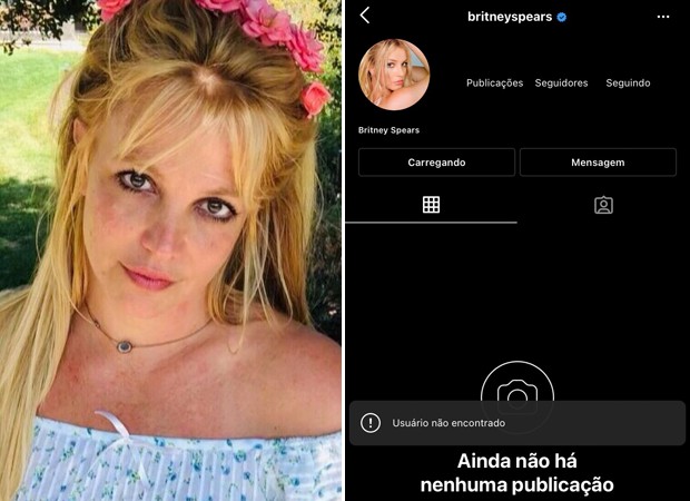 Perfil de Britney Spears no Instagram é desativado (Foto: Reprodução Instagram)