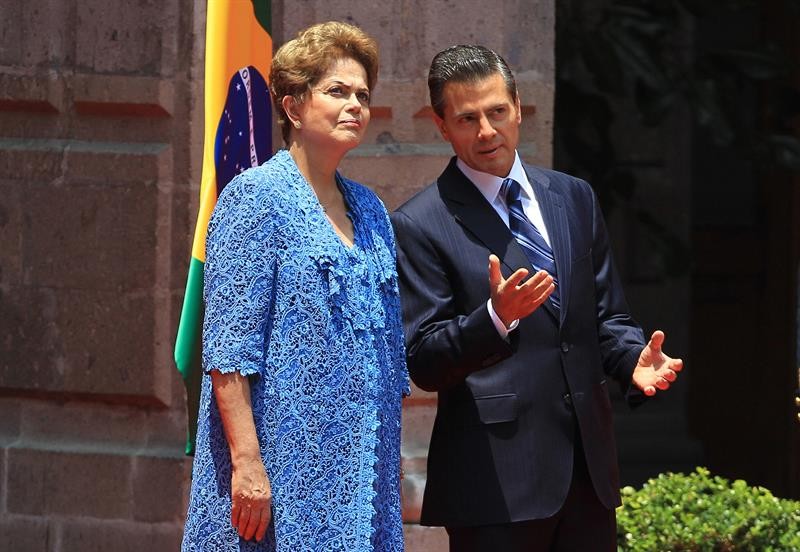 Dilma Rousseff e Peña Nieto (Foto: Agência EFE)