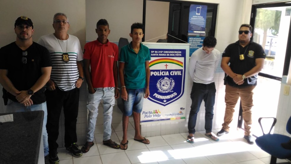 Presos em Santa Maria da Boa Vista — Foto: Polícia Civil 