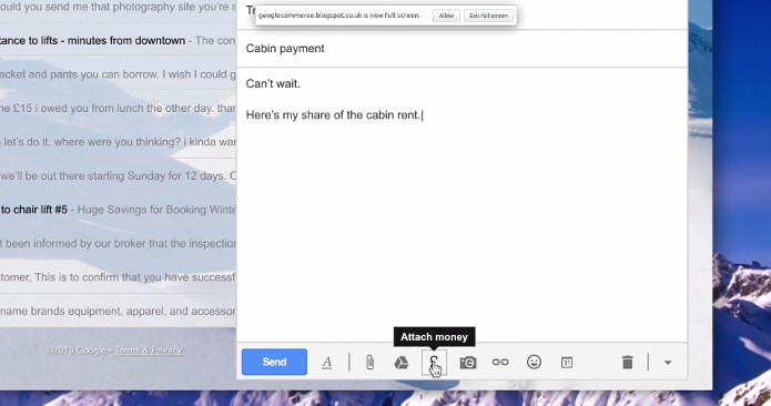 Envio de dinheiro pelo Gmail é feito via Google Wallet (Foto: Divulgação/ Google)