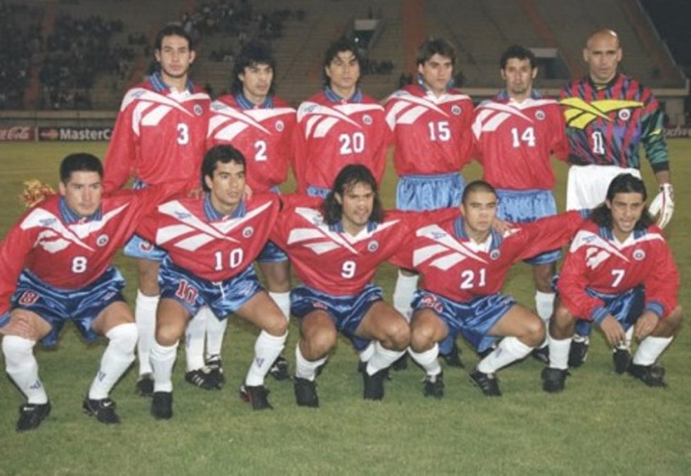 Seleção chilena na Copa América de 1997 — Foto: Reprodução