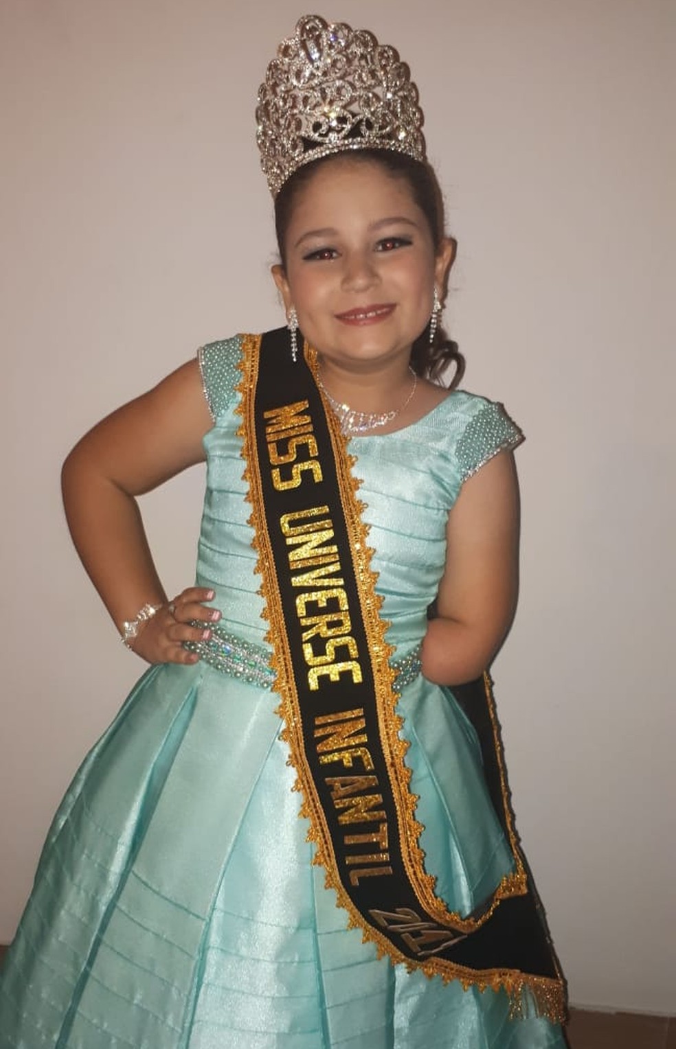 Milena Struck Miss Universo Infantil 2019 — Foto: Andressa Struck