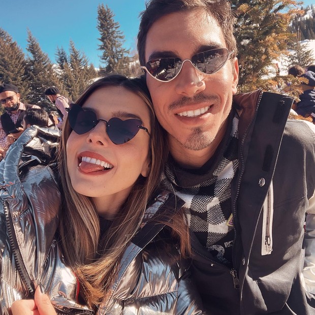 Giovanna Lancellotti comemora aniversário de namoro com Gabriel David nos alpes franceses (Foto: Instagram/Reprodução)