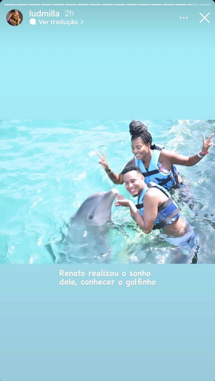 Ludmilla conhece golfinhos no México (Foto: Reprodução / Instagram)