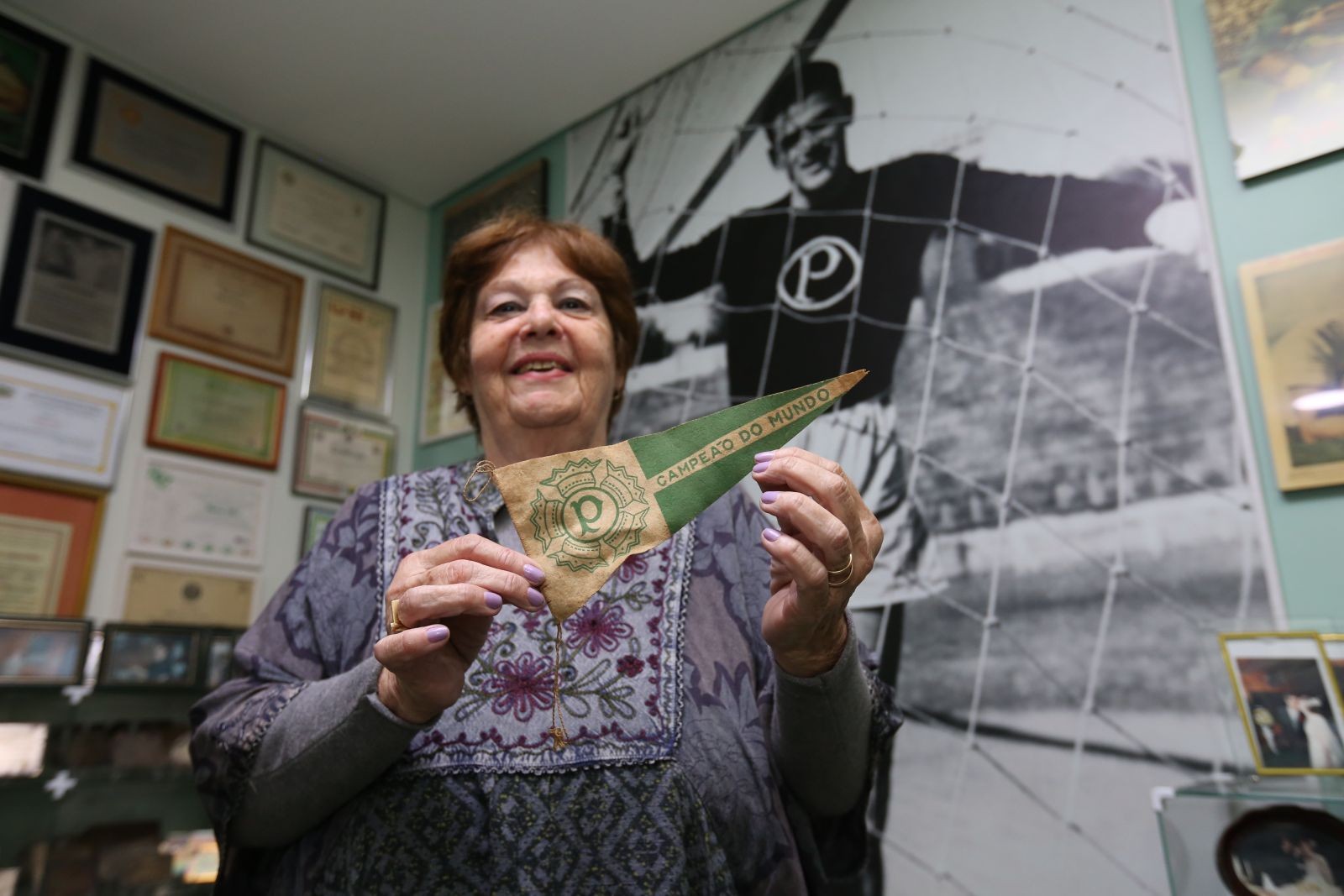 Filha de Oberdan mantém museu para perpetuar memória de ídolo do Palmeiras
