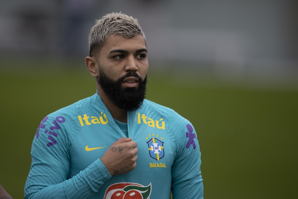 Gabigol deve voltar a ser titular da Seleção após cinco anos — Foto: Lucas Figueiredo / CBF