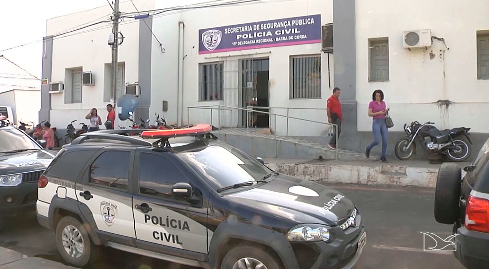 Delegacia de Barra do Corda onde o comerciante morreu (Foto: Reprodução / TV Mirante)