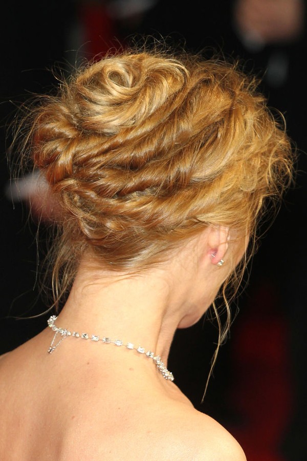 LONDON, UNITED KINGDOM - FEBRUARY 16: Uma Thurman (Hair detail) attends the EE British Academy Film Awards 2014 at The Royal Opera House on February 16, 2014 in London, England. (Photo by Fred Duval/FilmMagic) (Foto: FilmMagic)