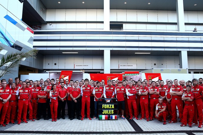 Ferrari homenagem a Jules Bianchi GP Russia (Foto: Getty Images)